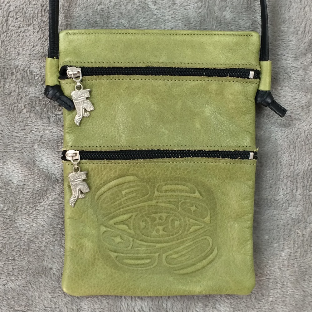Spirit Of The Wild Tooled Leather Crossbody Bag Artisan Indigenous Canada Native
